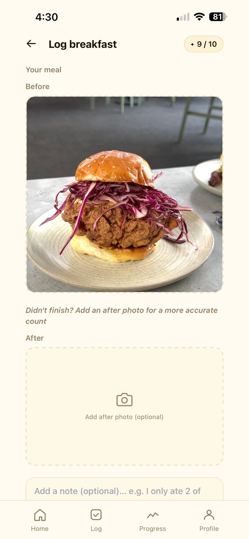 AI meal analysis from a photo